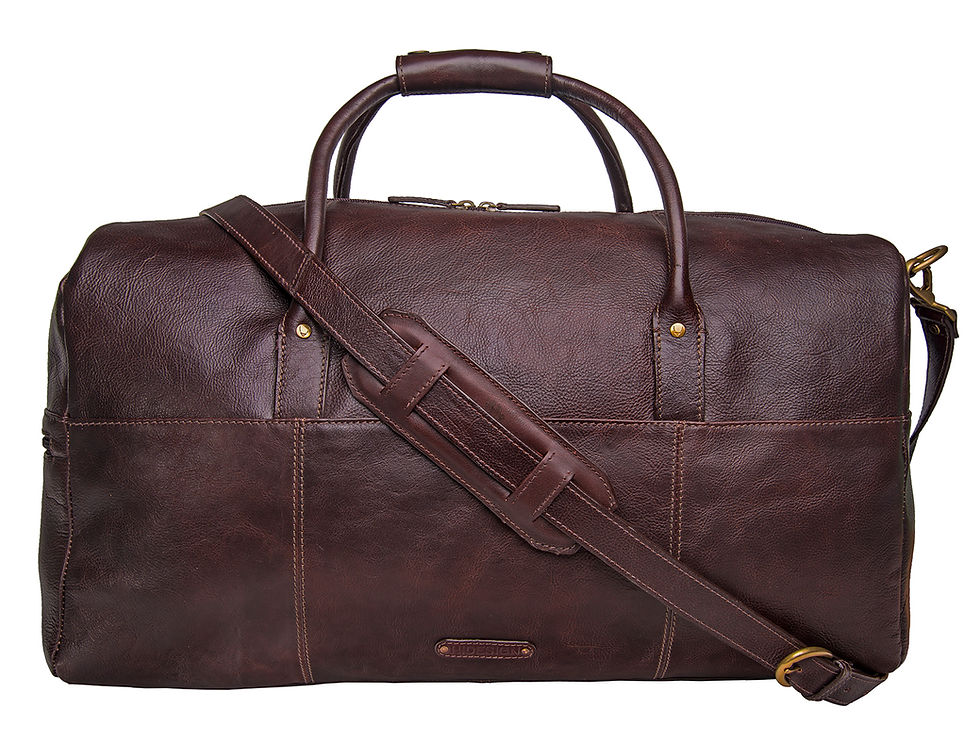 Thumbnail: Hidesign Charles Leather Cabin Travel Duffle Weekend Bag