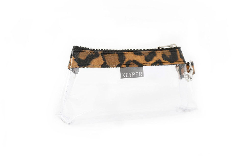 Thumbnail: Brown Leopard Vegan Leather WRISTLET BAG