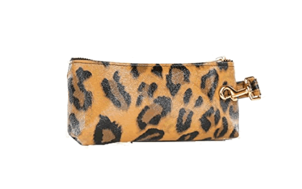 Thumbnail: Brown Leopard Vegan Leather WRISTLET BAG