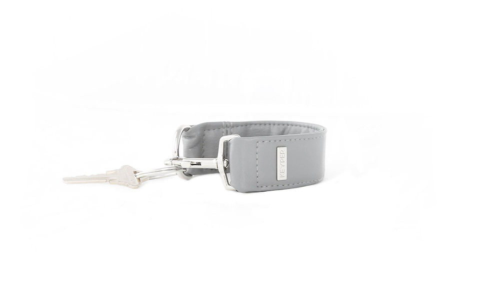 Thumbnail: Cool Grey Vegan Leather WRISTLET SET