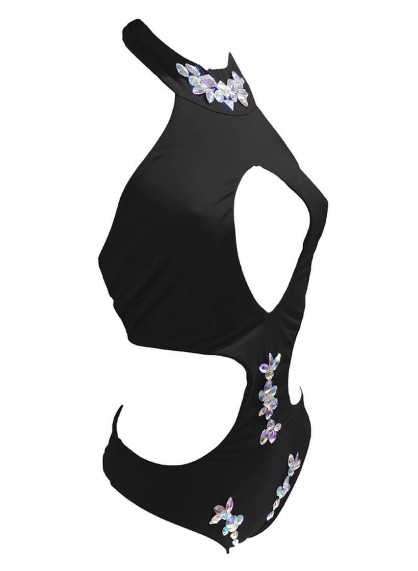 Thumbnail: Malibu Rhinestone One Piece - Black