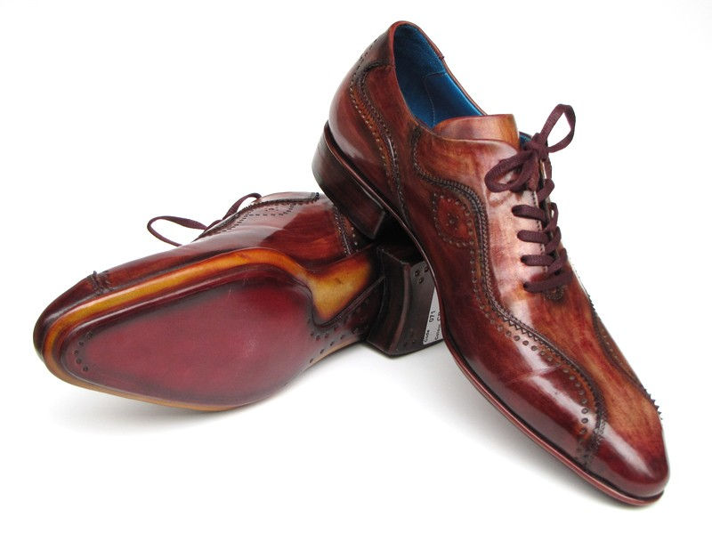 Thumbnail: Paul Parkman Handmade Lace-Up Casual Shoes for Men Brown  (ID#84654-BRW)
