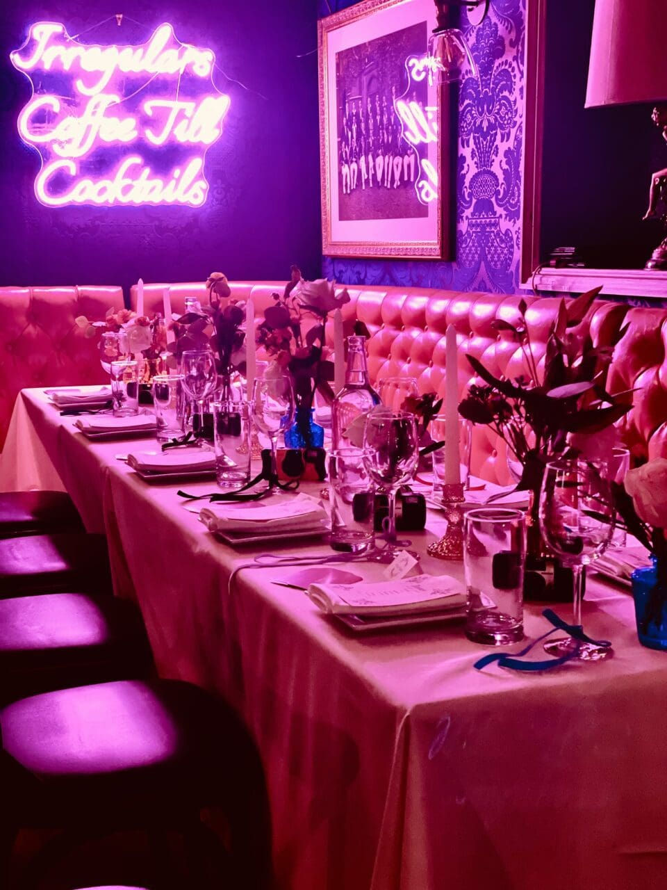 Event table set up at Baker Street Irregulars