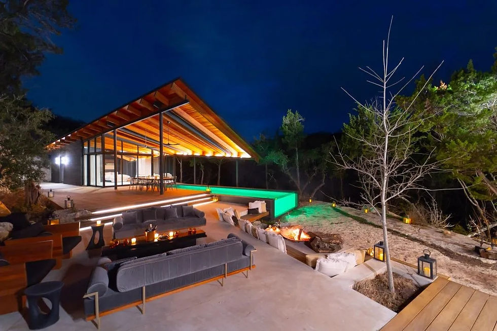 The Falling Leaves venue nestled in lush greenery, featuring outdoor spaces and cozy interiors ideal for peaceful gatherings.