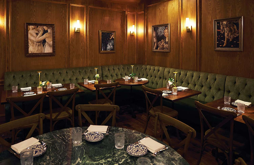 Dining room ambiance at Ambra.
