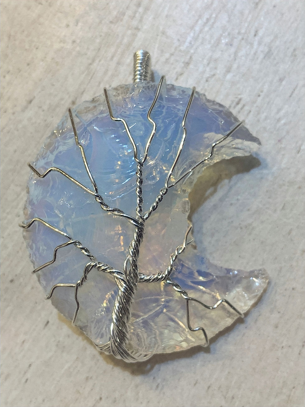 Miniatura: ciondolo luna opale