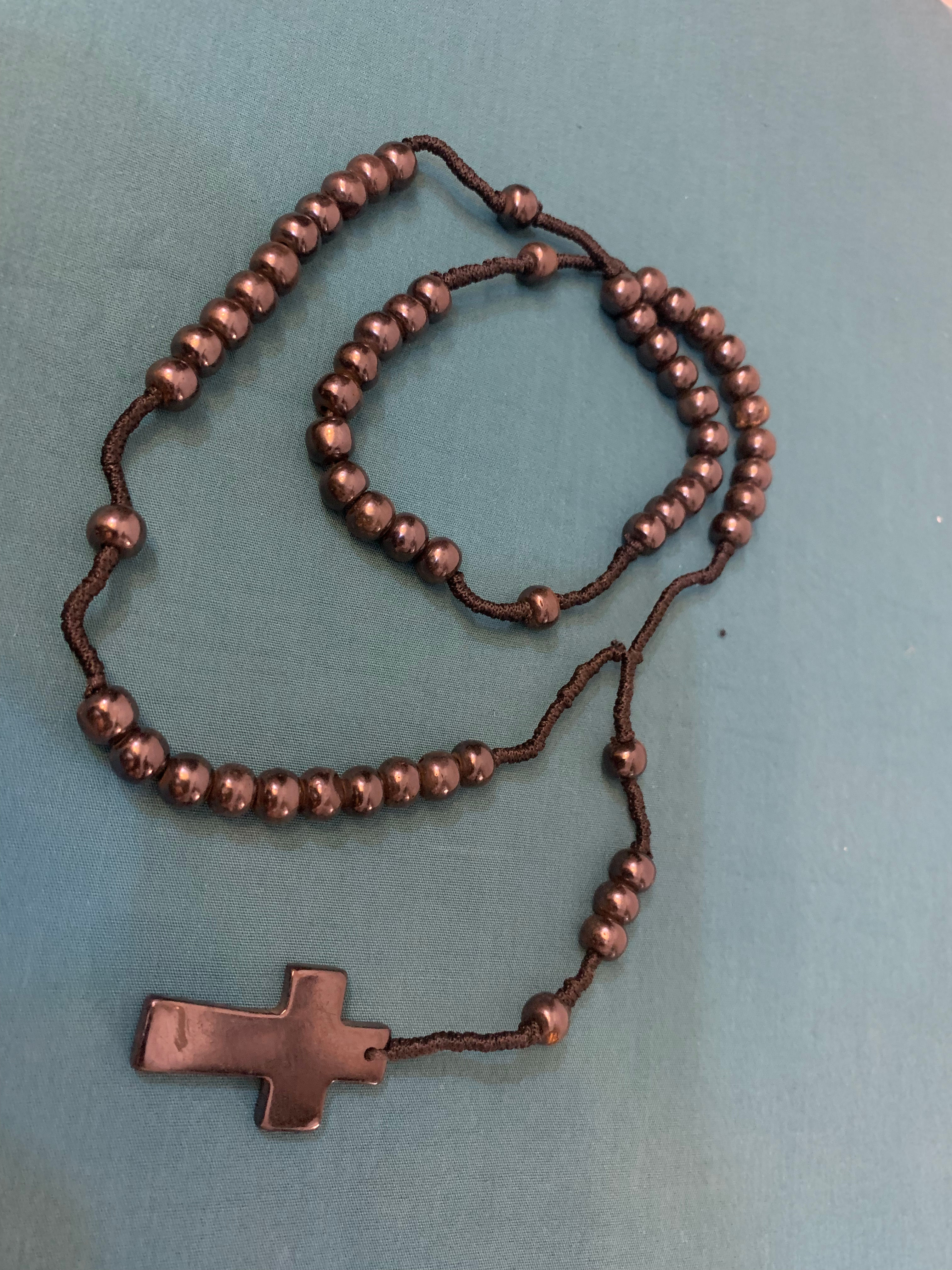 Rosario cristiano in resina