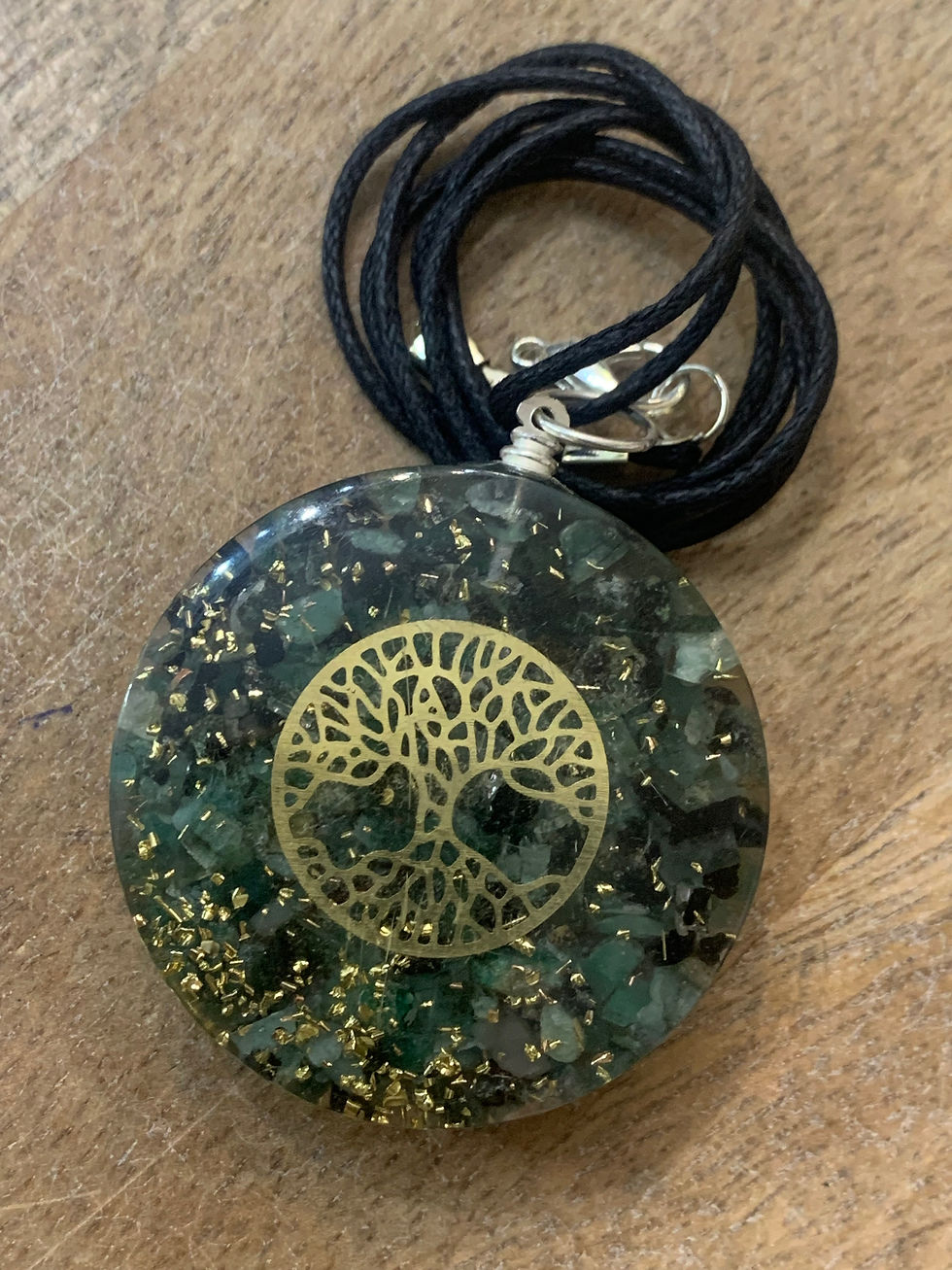 Miniatura: ciondolo in orgone con simbolo albero della vita