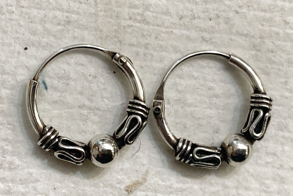 SILVER HOOP -FARIDA