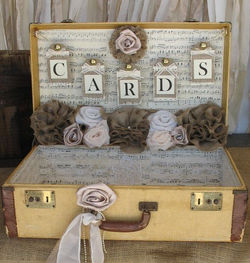 music themed wedding vintage wedding card holder.jpg
