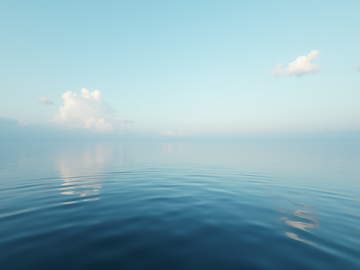 Serene ocean water surface calm reflections.