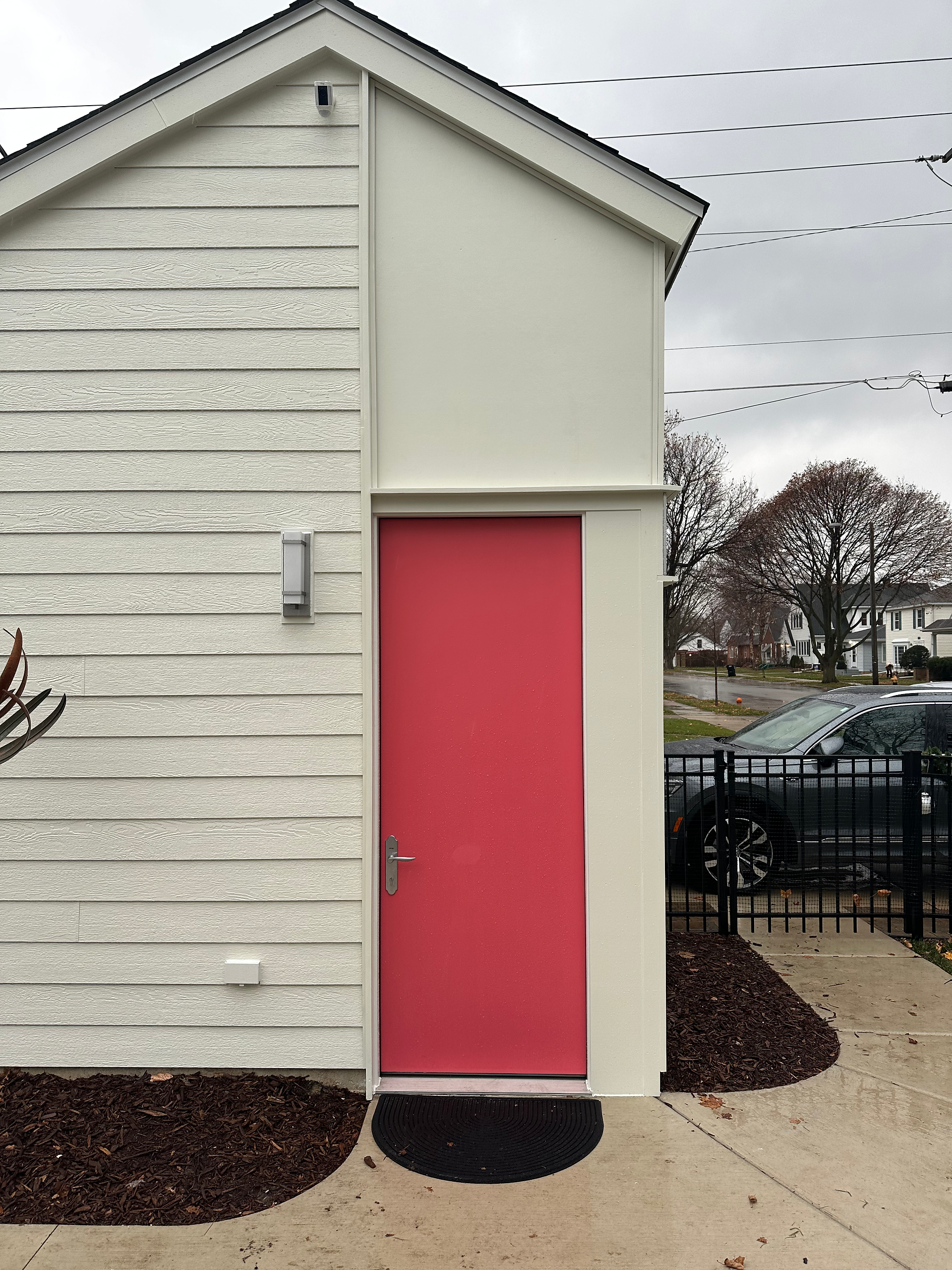 completed construction of an art studio - outdoor view