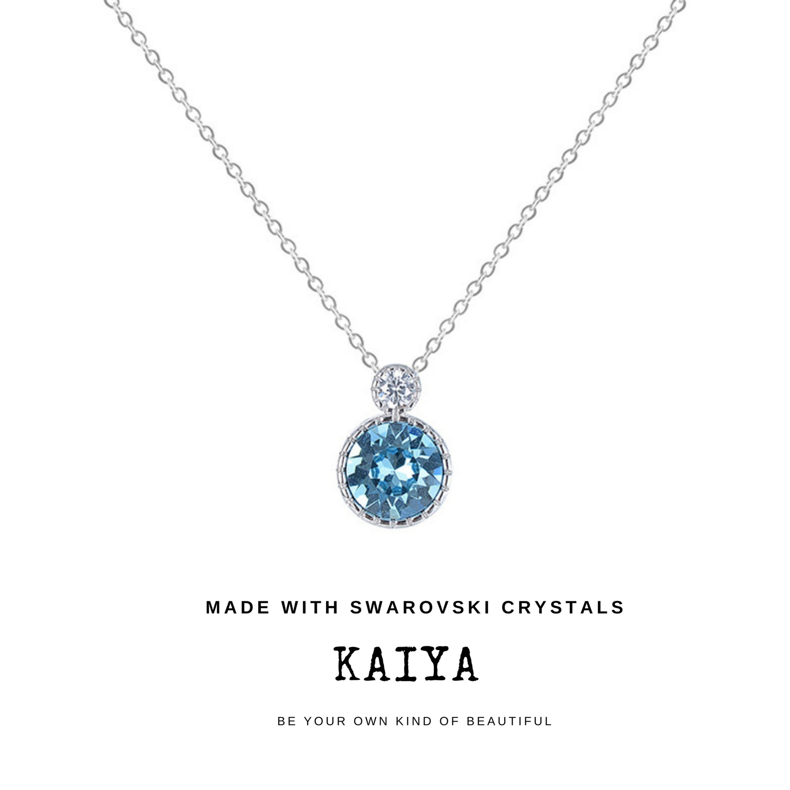 Round Brilliant Swarovski Silver Necklace