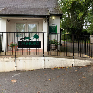Bespoke Sign With Metal Railings