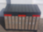 Outdoor storage bin labeled Sharpening Drop Off