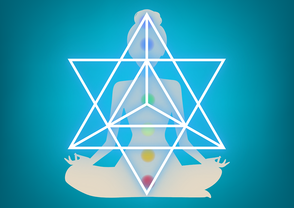 Meditation mit der Merkaba – lichtvolles geometrisches Symbol zur Aktivierung von Herzenergie, Balance und höherem Bewusstsein.