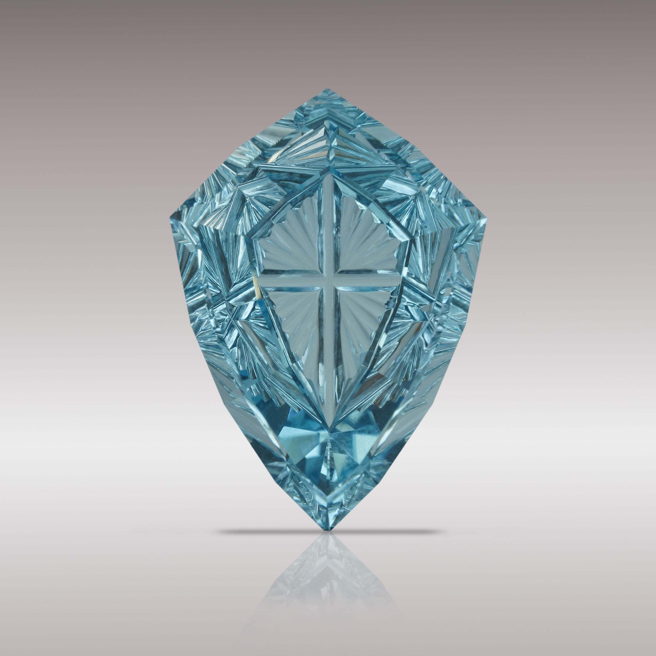 35.6ct Sky Blue Topaz (Brazil) - Shield