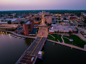 Drone over the Fox River