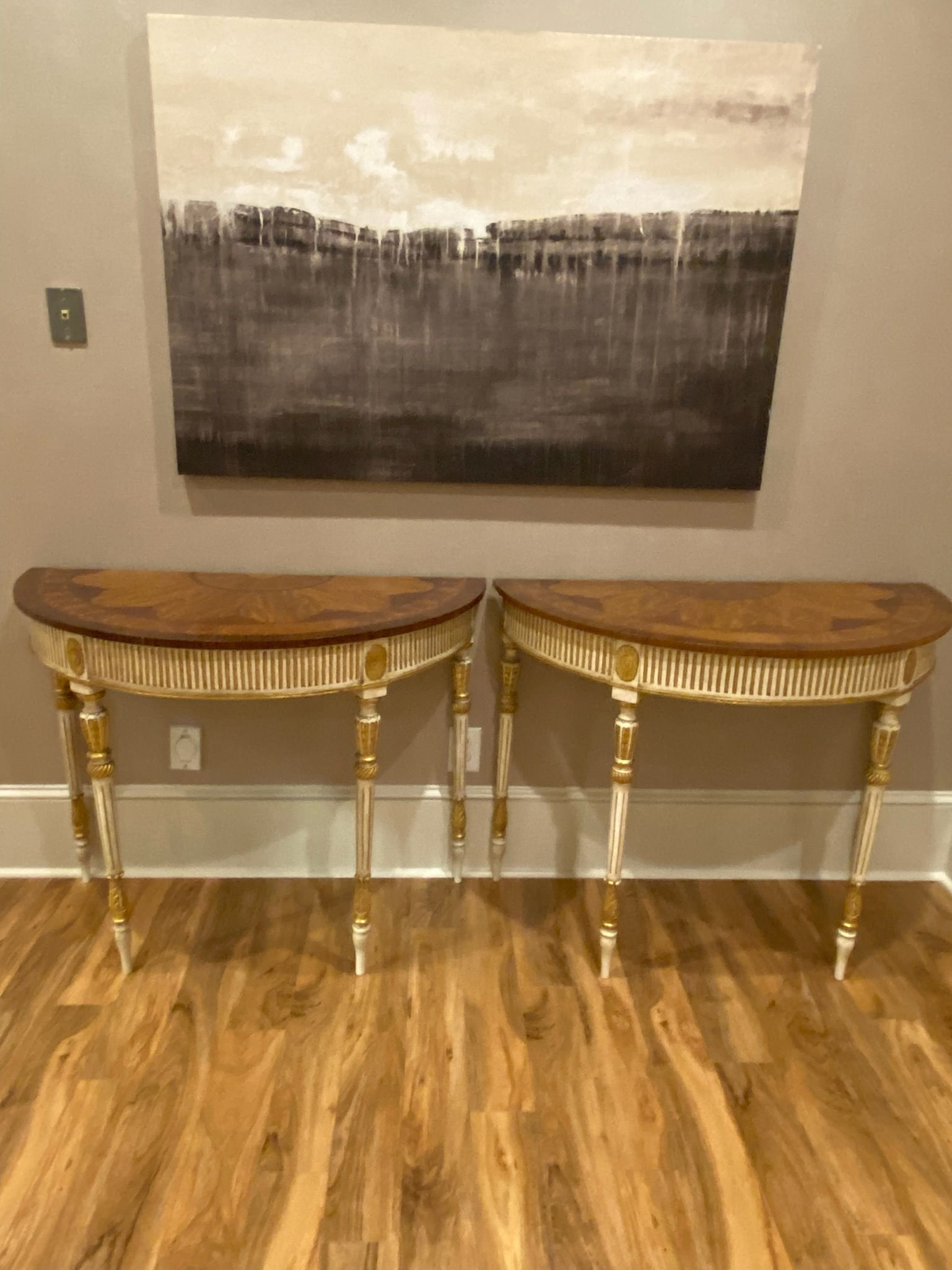 Antique Demi Lune Table - 2 Available