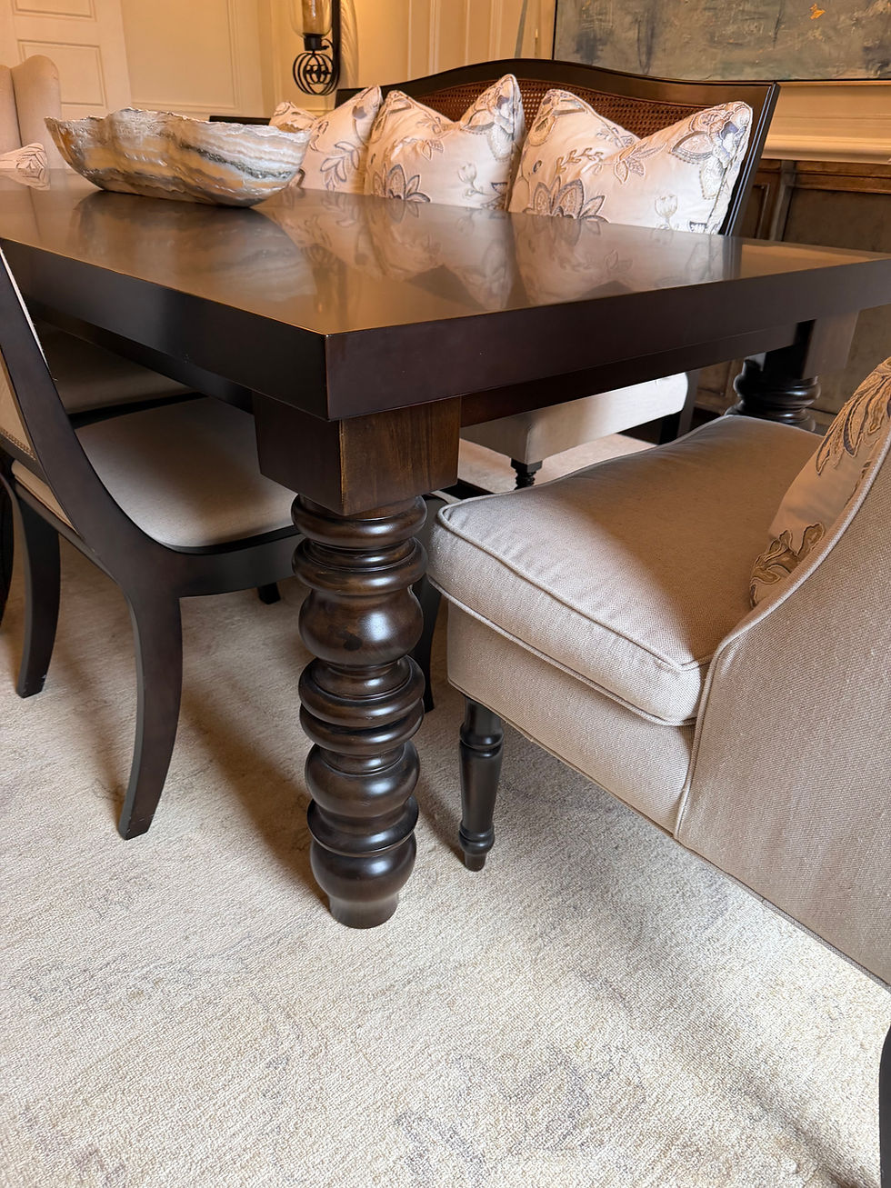 Thumbnail: Ebonized Wood Dining Table