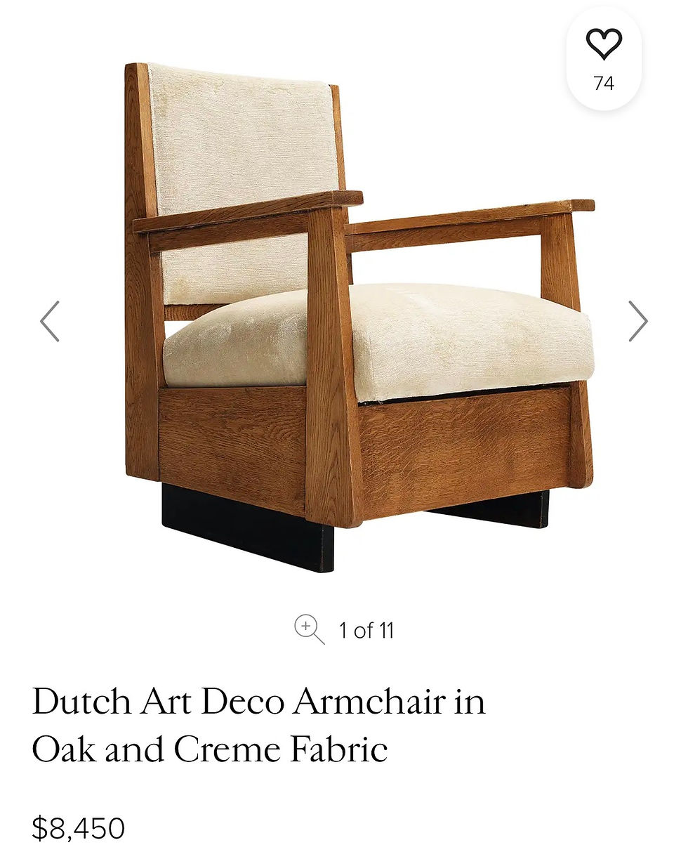 Thumbnail: Mid Century Leather & Wood Chairs - 2 Available