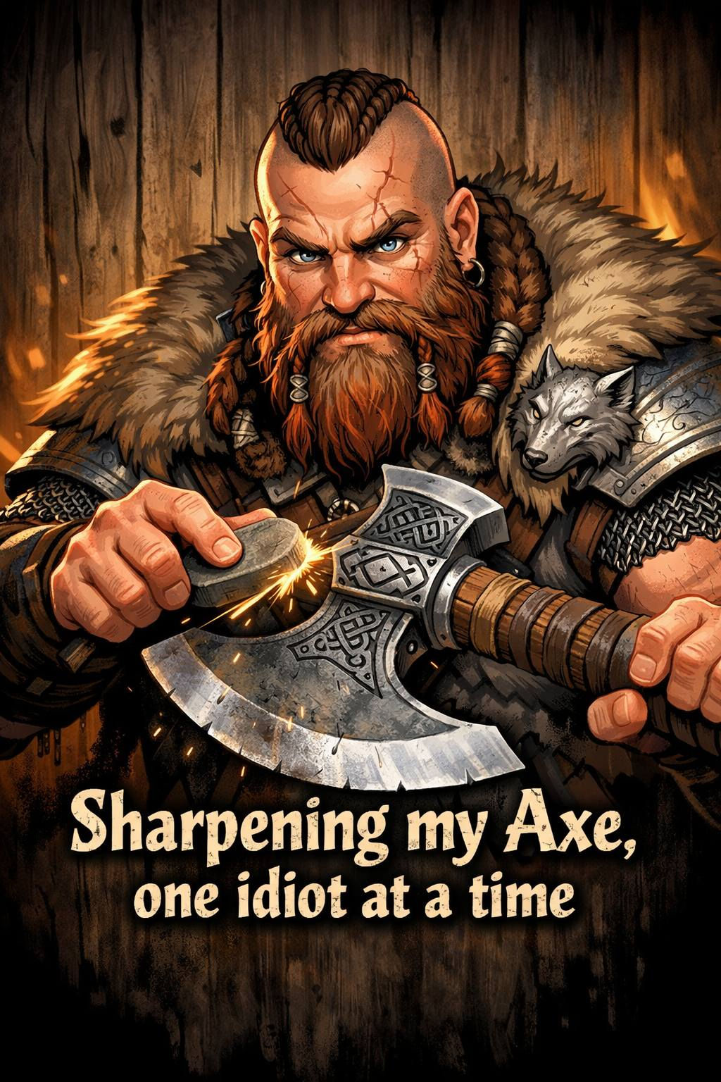 Sharpening my axe T-shirt