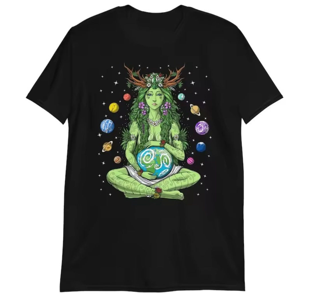Mother Earth cartoon graphic T-shirt