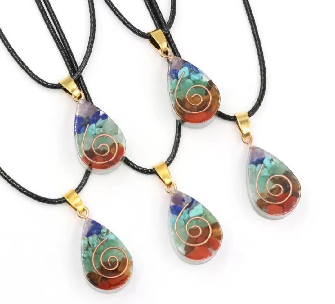 Chakra organite pendant
