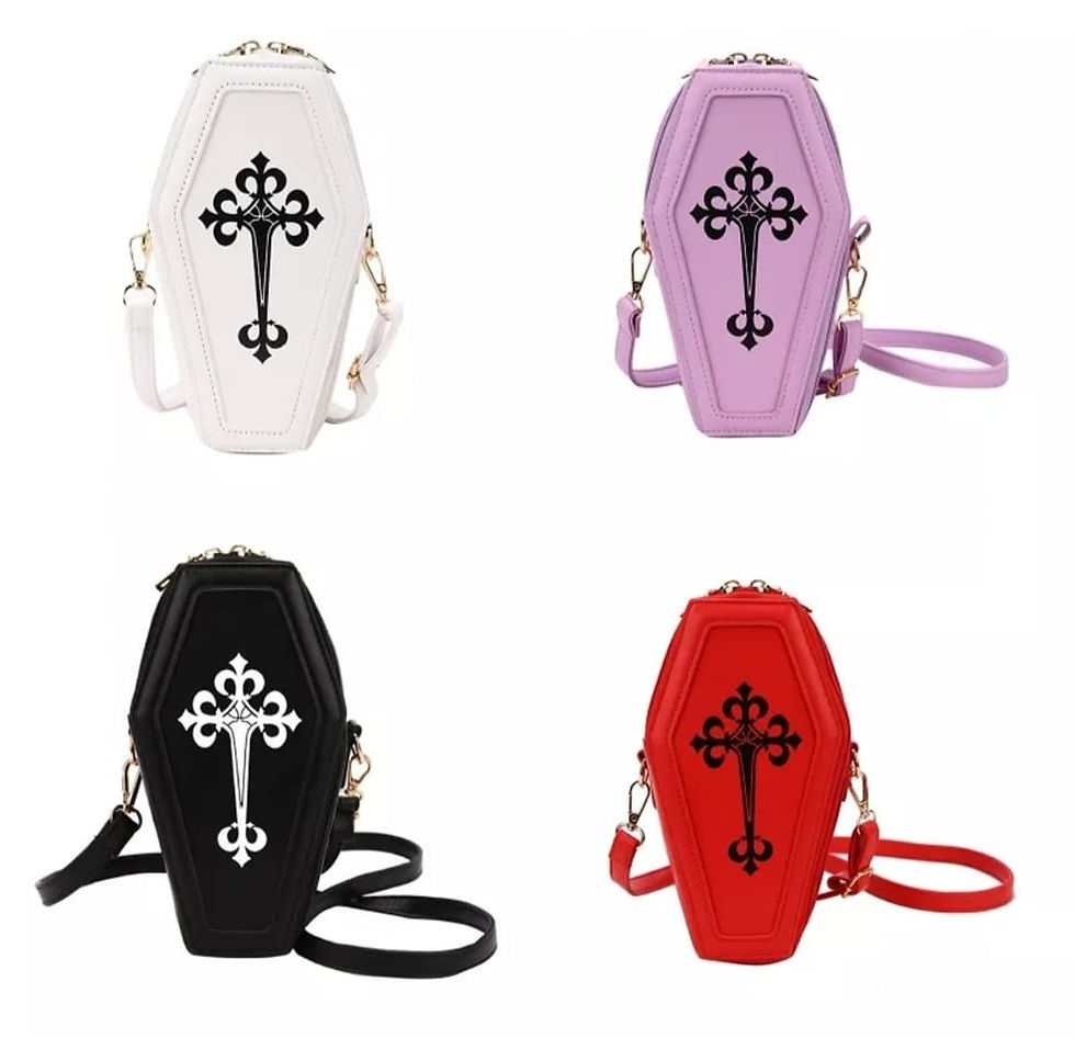 Coffin shaped handbags