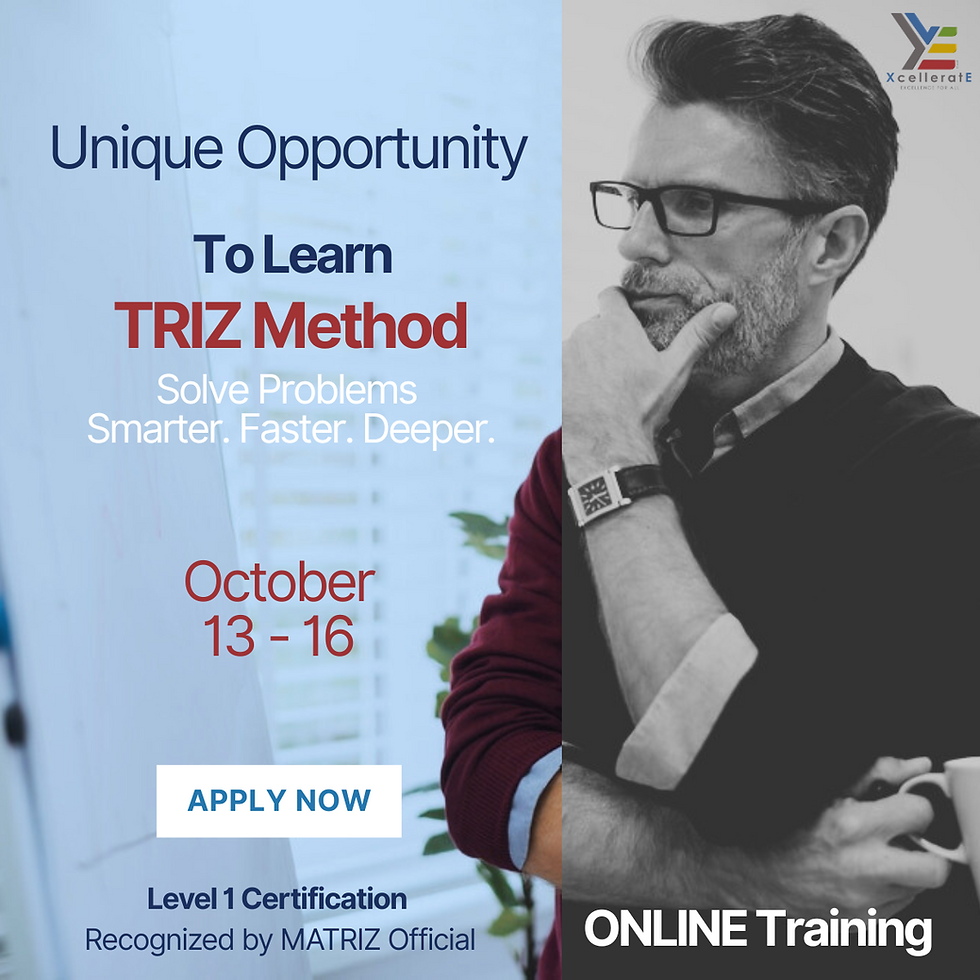Unlock Systematic Innovation with TRIZ – Level 1 Certification Course. Start your Innovative Problem-Solving Journey!