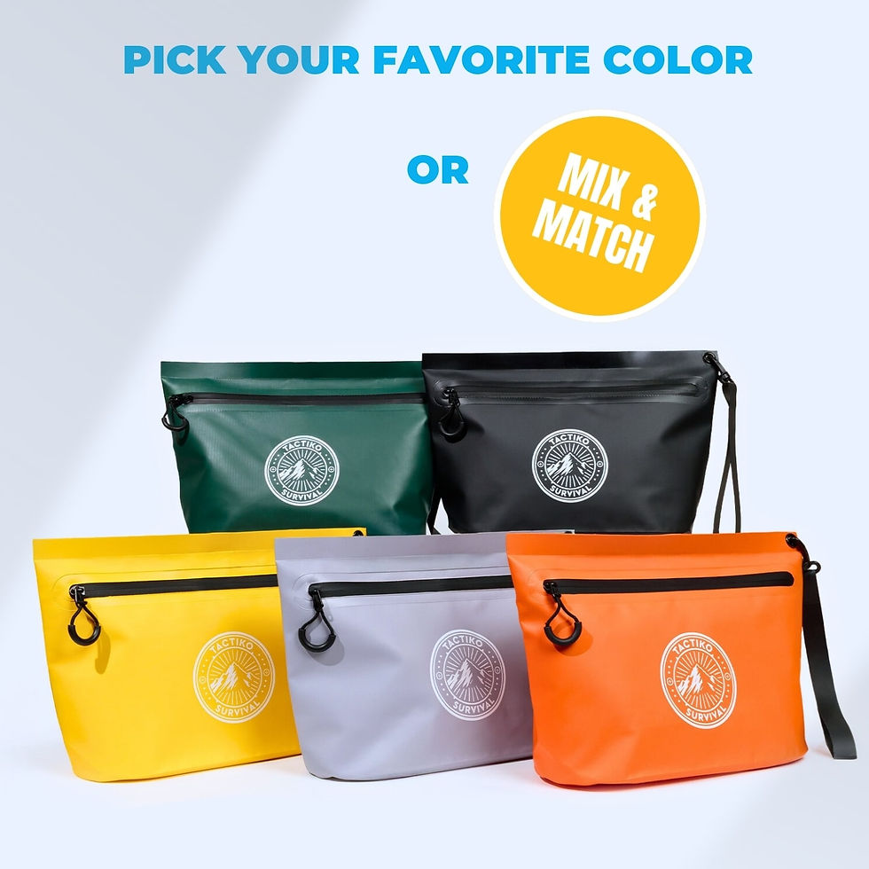 Thumbnail: TACTIKO 3L Splash-Resistant Zipper Pouch – Travel & Gear Organizer (Black)