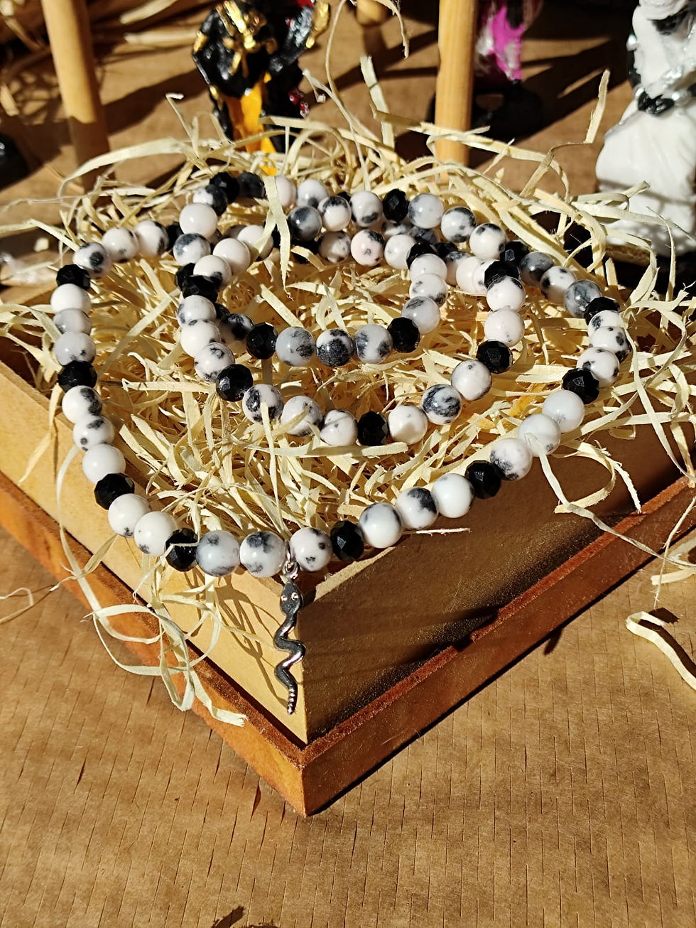 Miniatura: Guia Proteção: "Força da Cobra em Jaspe Zebrado"