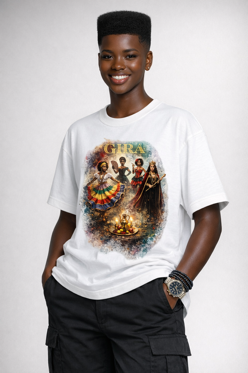 Miniatura: Camiseta Oversized - "Gira!" | As Rainhas do Axé em Releitura Icônica Premium