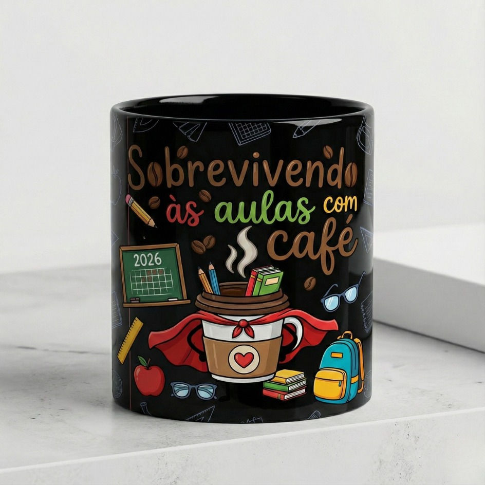 🎓☕ Canecas Gratidão que Ensina – Volta às Aulas 2026
