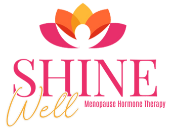 shine well hrt logo with vibrant pink orange and yellow colors