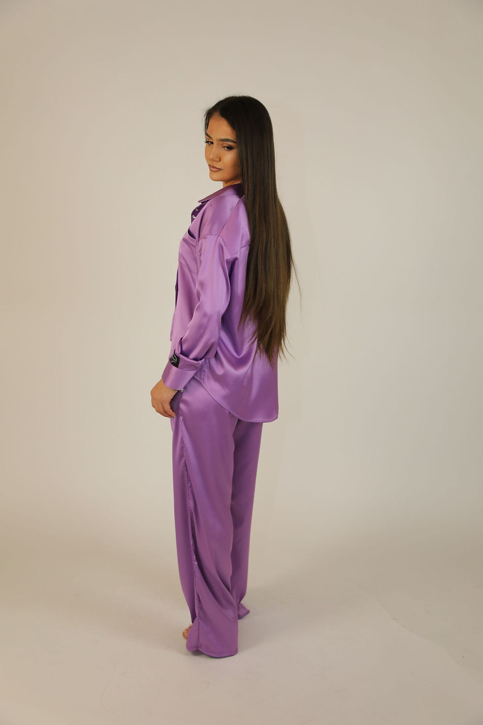 Miniatură: PANTALONI CRISTAL DIN MĂTASE ECOLOGICĂ