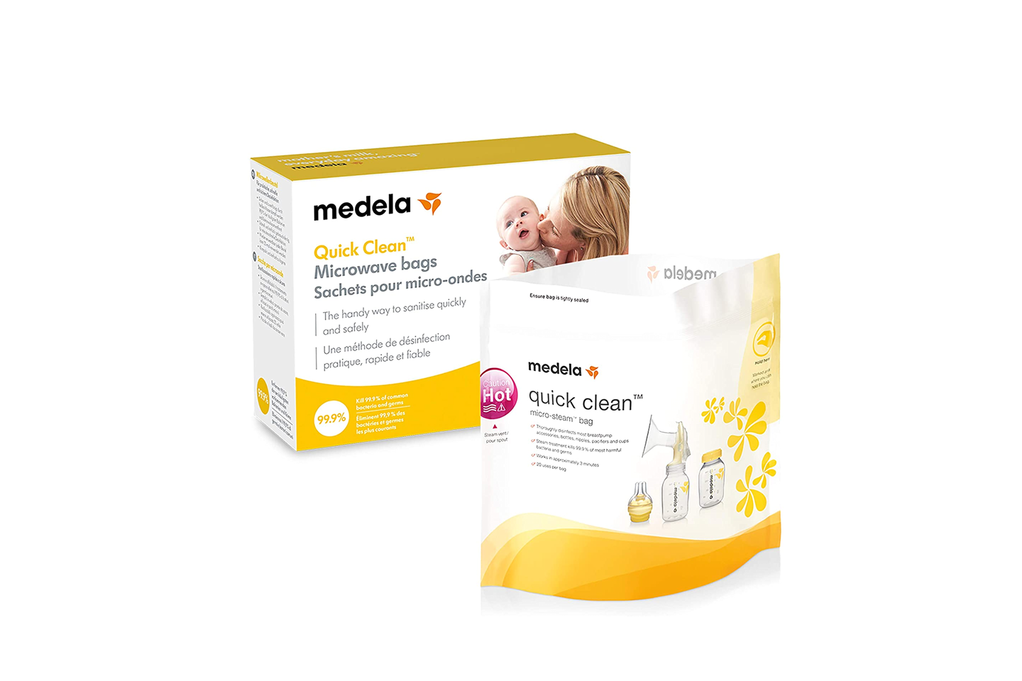 Bolsas reutilizables de microvapor de limpieza rápida de Medela (12u)