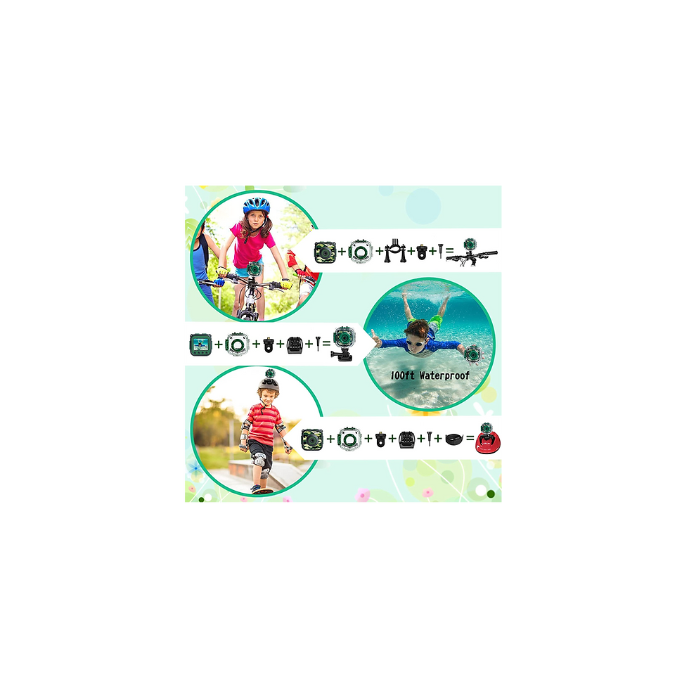 Miniatura: PROGRACE Cámara de acción digital impermeable para niños