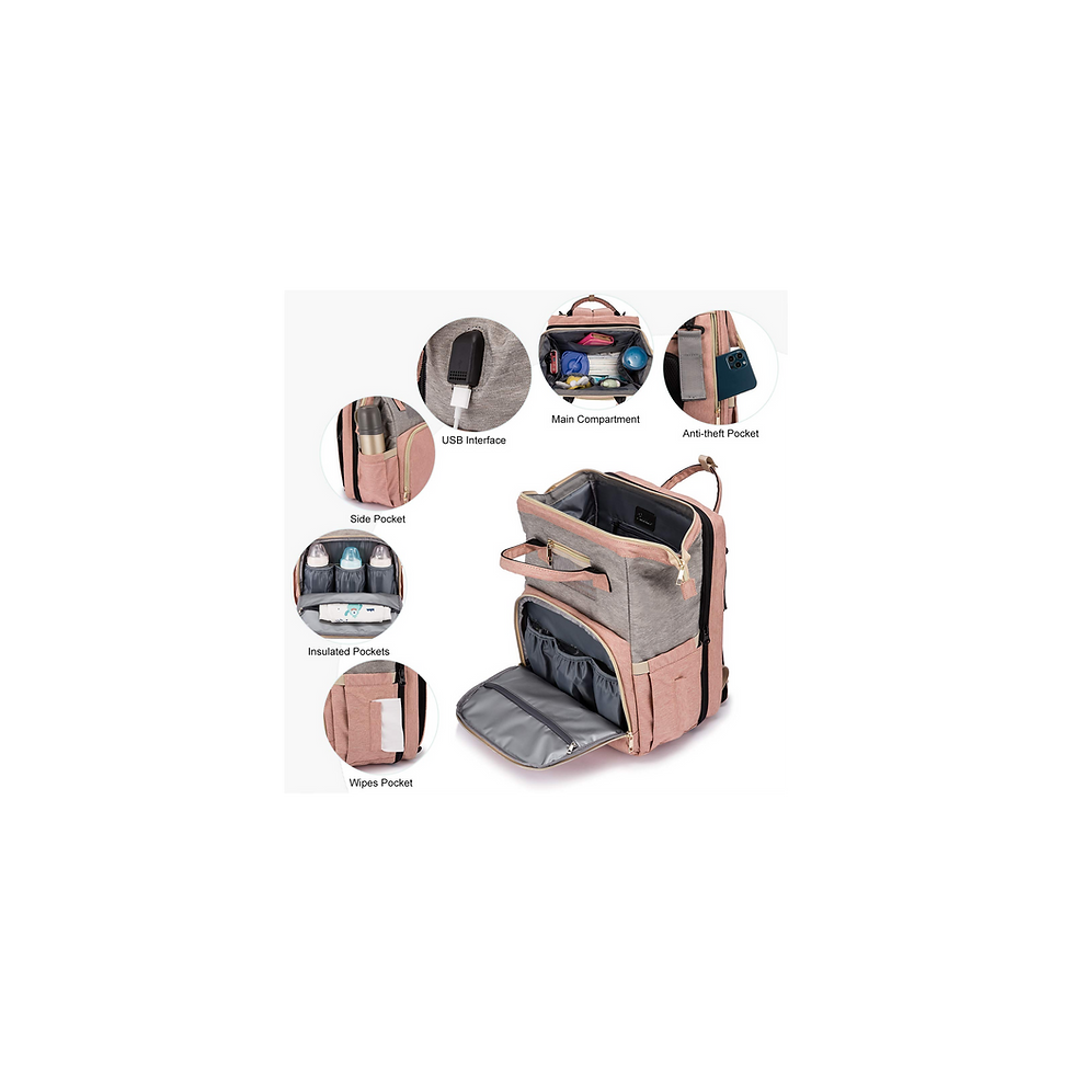 Miniatura: Bolso Maternal con Cuna Plegable
