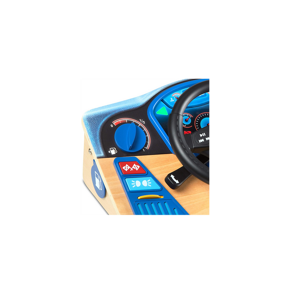 Miniatura: Melissa & Doug Vroom & Zoom - Juguete interactivo de madera con volante