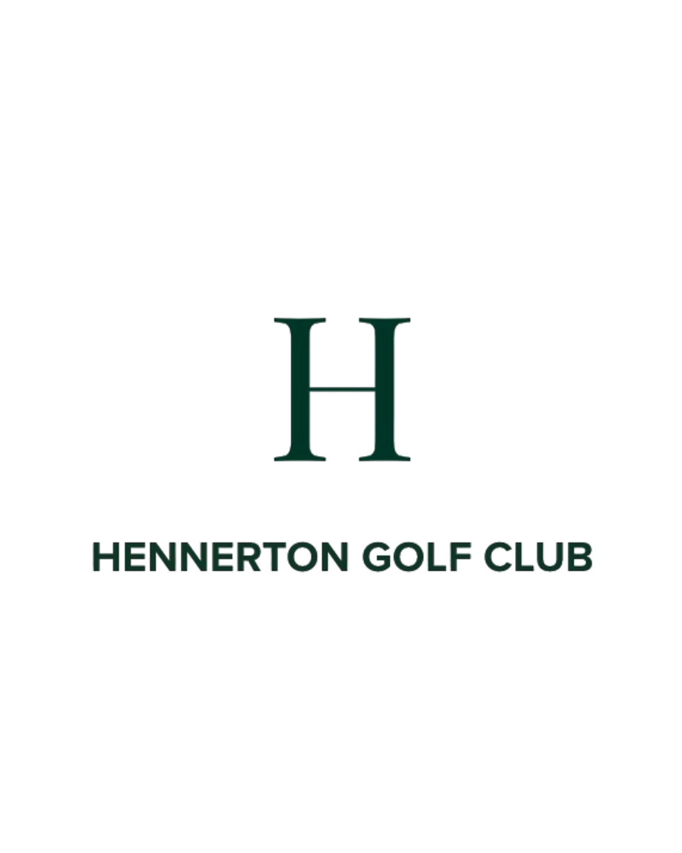 Hennerton Golf Club logo with a green letter “H” above the club name