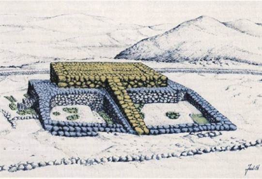 Schéma de l'autel de Josué au mont Ebal