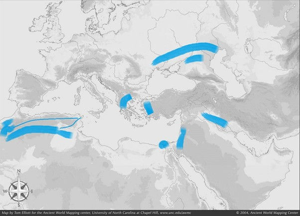 Jewish diaspora about 200 BCE