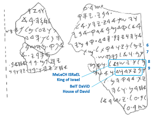 la stèle de Tel Dan (transcription)