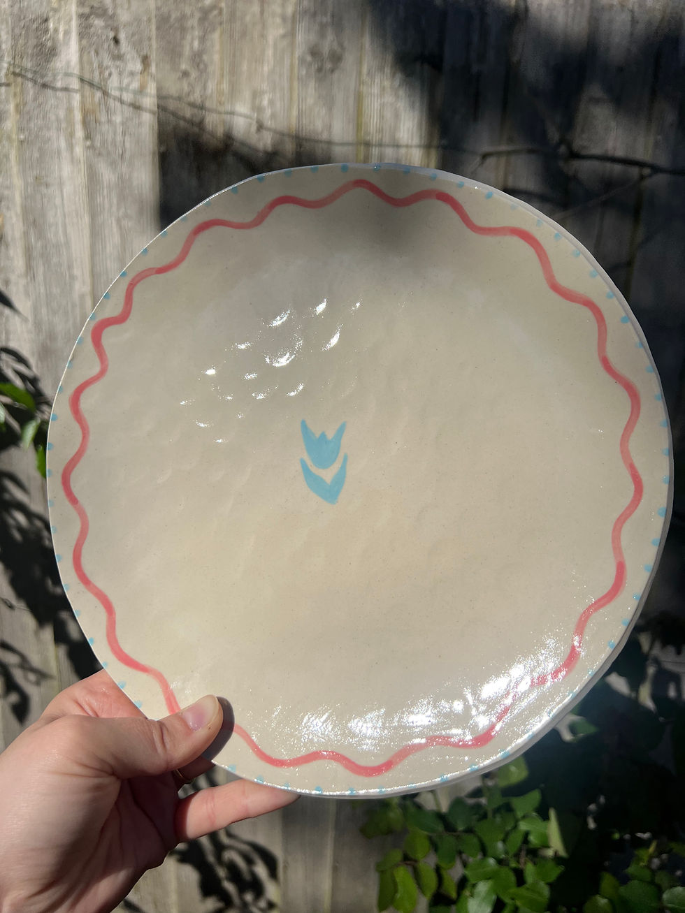 Thumbnail: Dinner Plate - Pink & Blue