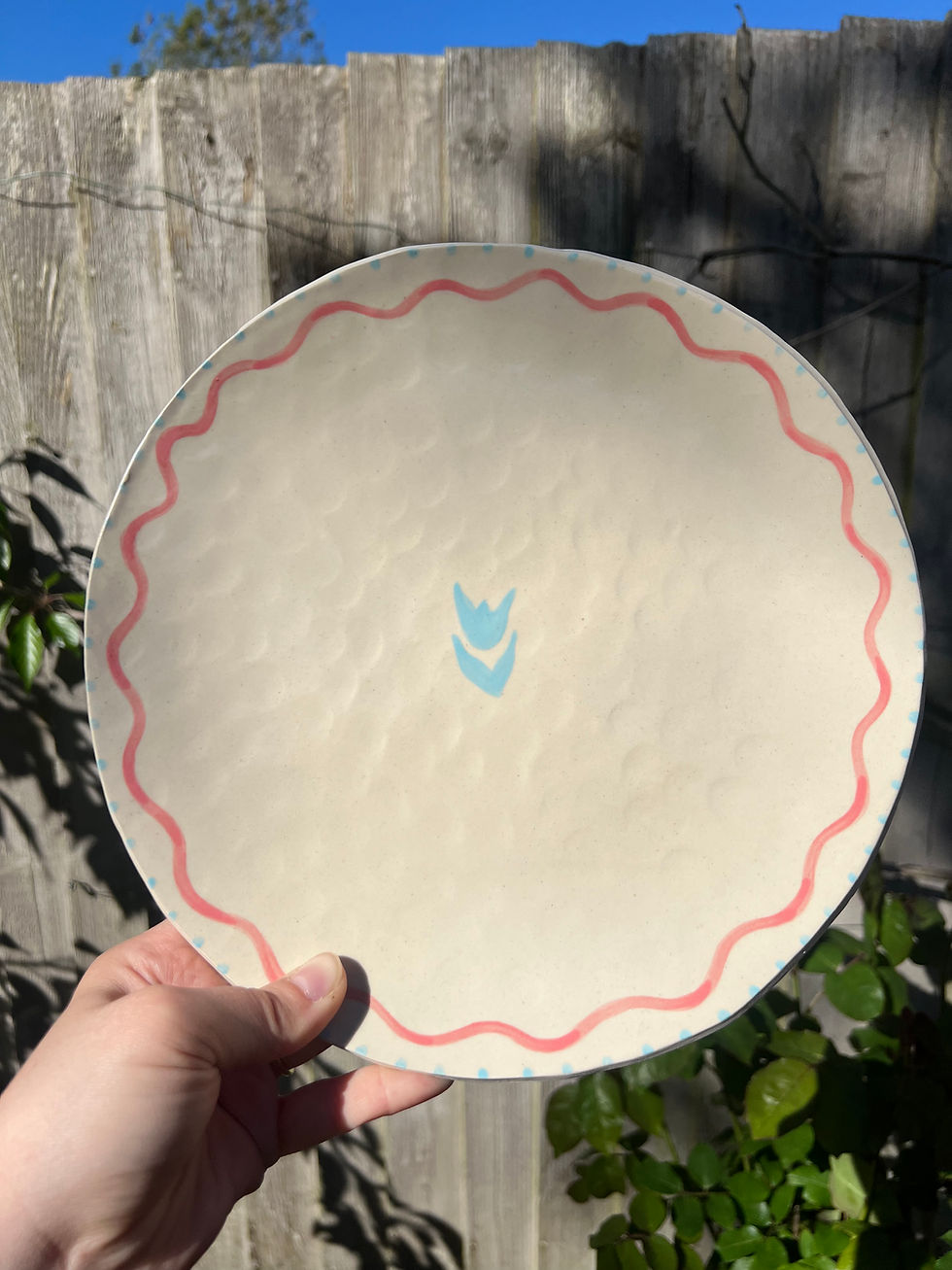 Thumbnail: Dinner Plate - Pink & Blue