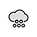 A weather icon depicting heavy snow