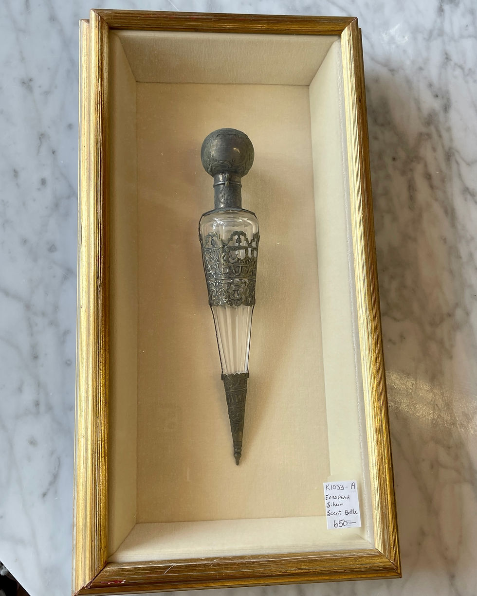 European Silver Scent or Spirit Bottle.