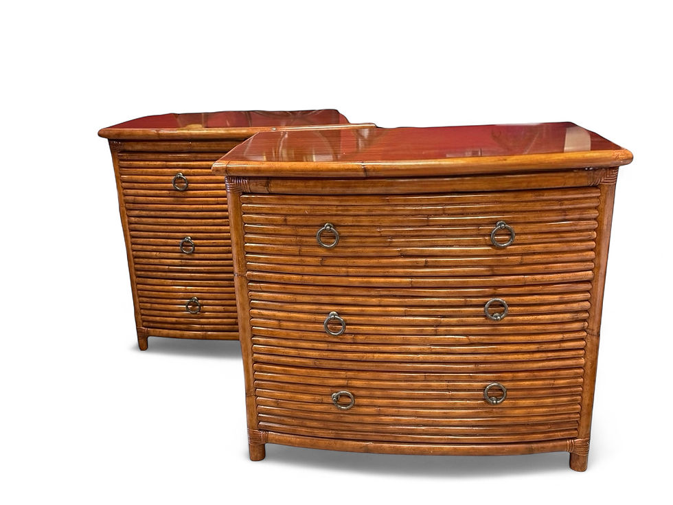 Split Rattan Bachelor Chests