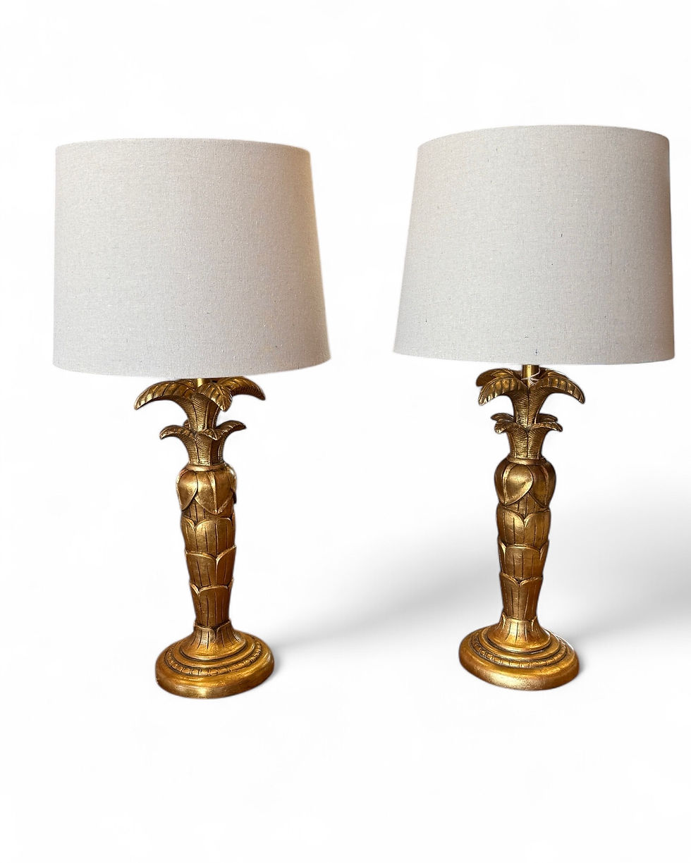 Gold Palm Lamps